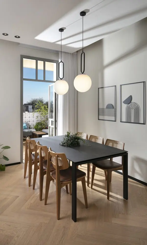 פינת אוכל בסגנון נורדי