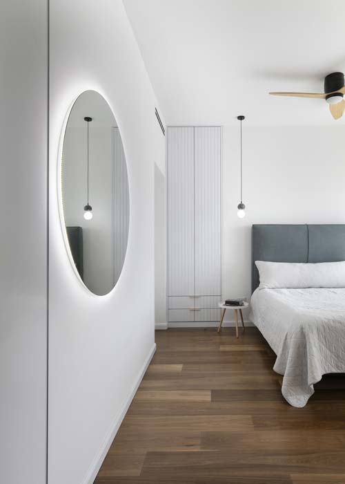 עיצוב חדר שינה בלבן